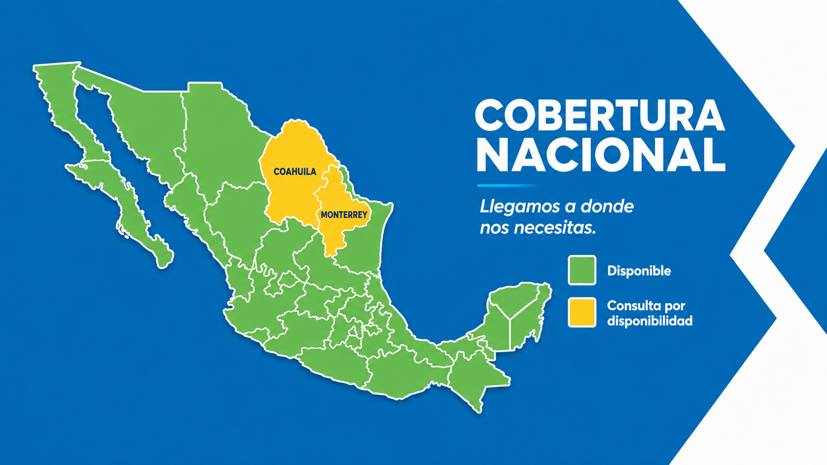 Mapa de cobertura Transportes García Jiménez